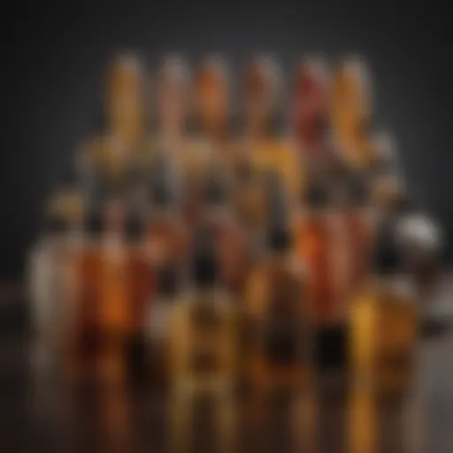A selection of diverse hair oils showcasing their unique textures and colors