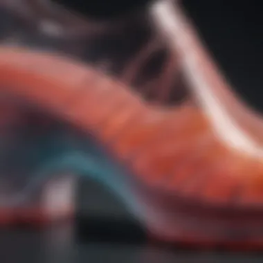 Close-up of jelly shoe material showcasing texture and transparency