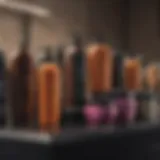 Diverse range of African American hair products on display
