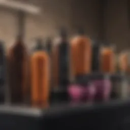 Diverse range of African American hair products on display