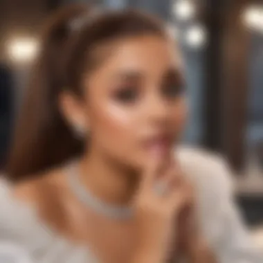 Ariana Grande at a Public Event Ariana Grande wearing her engagement ring at a public event, highlighting its elegance