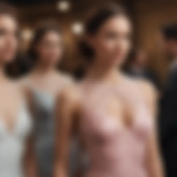 A diverse group of individuals wearing MM LaFleur dresses in a professional setting.