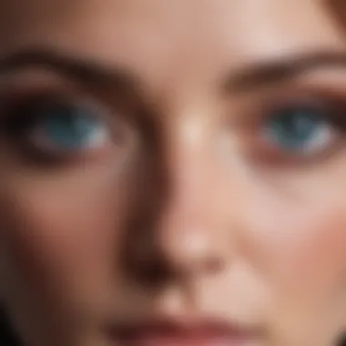 Stunning Smoky Eye on Blue Eyes A close-up of blue eyes beautifully enhanced with smoky eye makeup