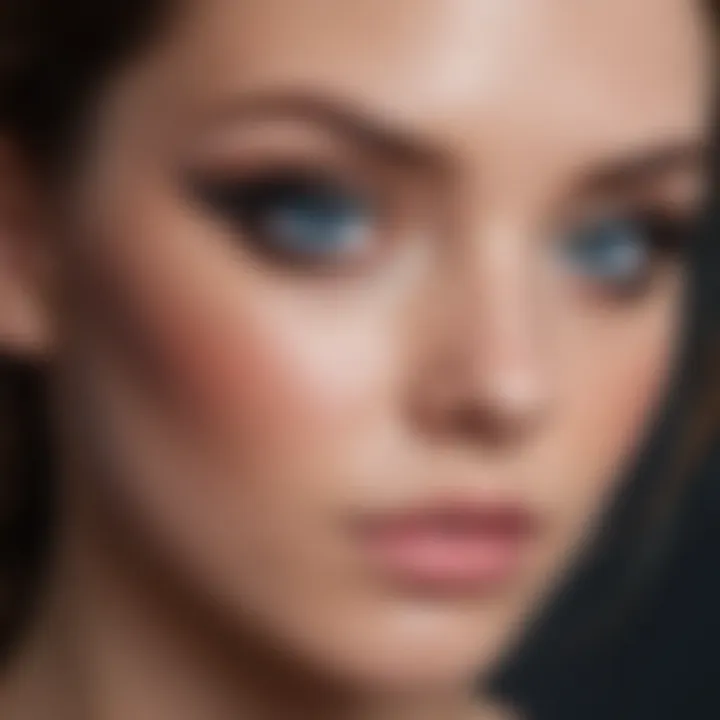 Palette showcasing eyeshadow colors ideal for blue-eyed individuals