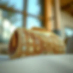 Elegant clutch showcasing intricate beadwork design