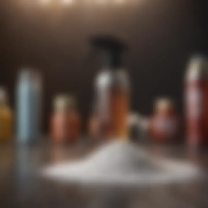 Close-up of key ingredients found in salt sprays