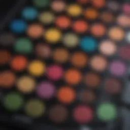 Palette of vibrant eyeshadow shades suitable for dark complexions