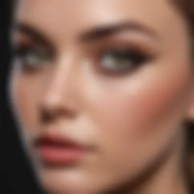 Close-up view of waterline eyeliner application