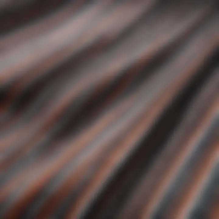 Close-up of eco-friendly fabric used in striped tees