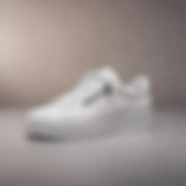 Modern White Sneaker Design A stylish pair of white sneakers with a modern design