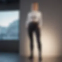 Stylish thick leggings with pockets showcased on a modern backdrop