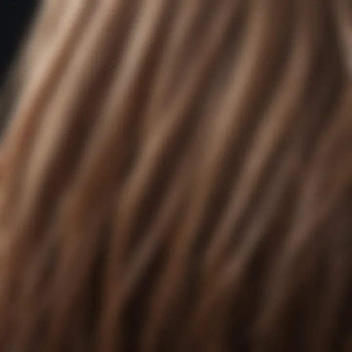 Close-up of hair strands highlighting thickness