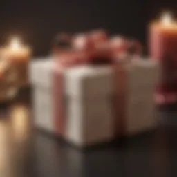 A beautifully wrapped gift box with a heartfelt note