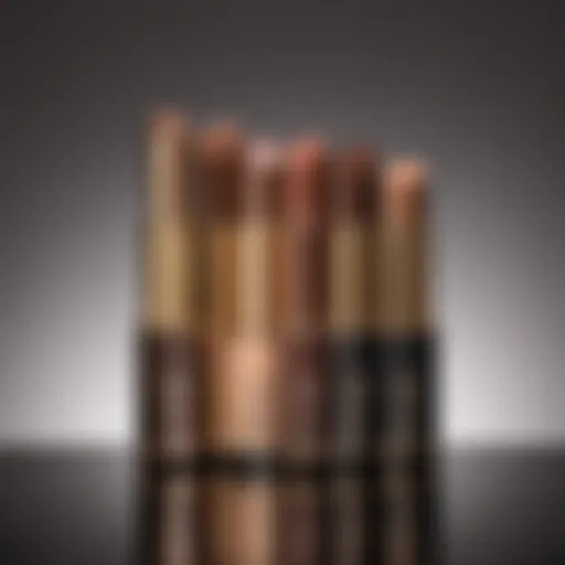 Diverse shades of Tom Ford Stick Foundation displayed on a color palette.