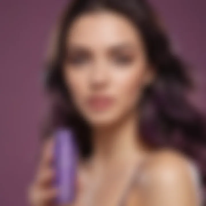 Comparison chart highlighting the benefits of toner and purple shampoo.