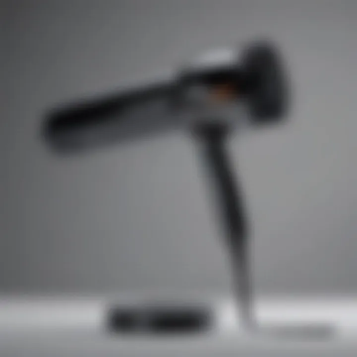 A sleek round brush blow dryer showcasing modern design