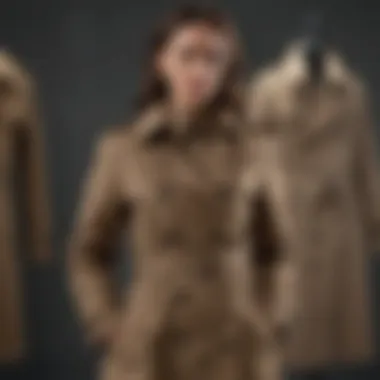 Trench coat featured in various design styles and colors