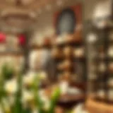 A detailed view of Anthropologie store showcasing diverse products