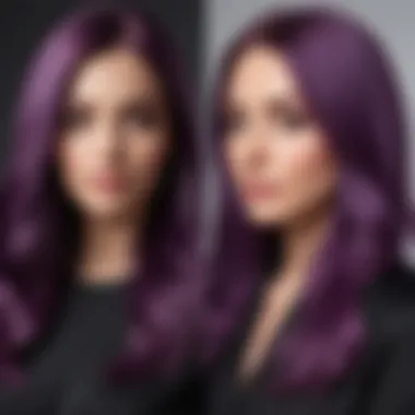 Hair Color Treatment Results Before and after comparison of hair color treatment