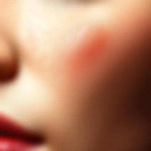 A close-up of skin texture highlighting enlarged pores.