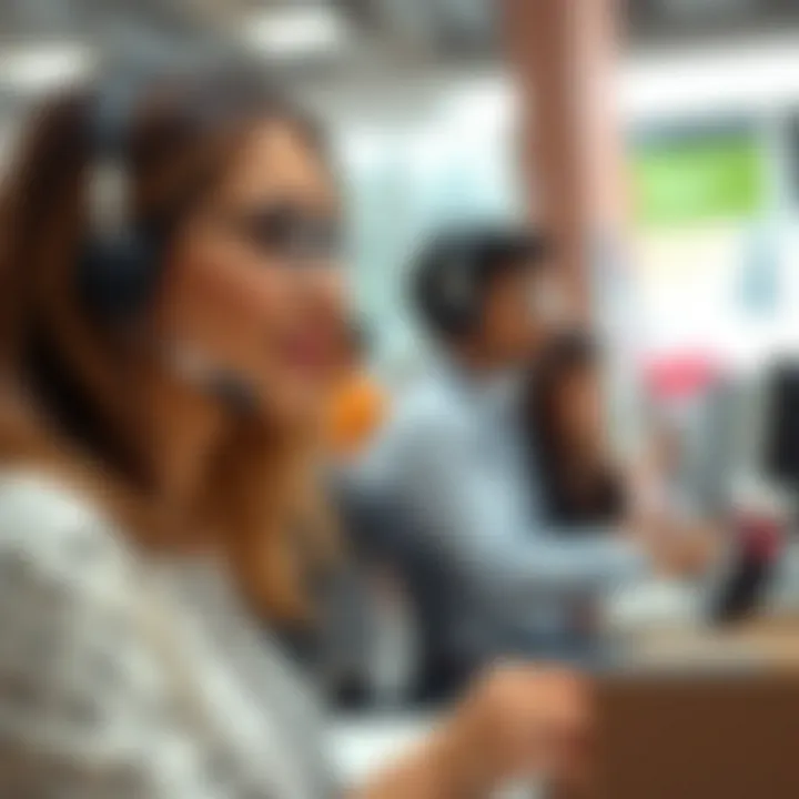 Customer service representative assisting with delivery inquiries