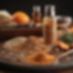 Close-up of self-tanner ingredients showcasing natural components