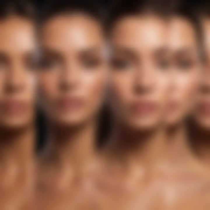 Showcasing various types of self-tanners and their finishes