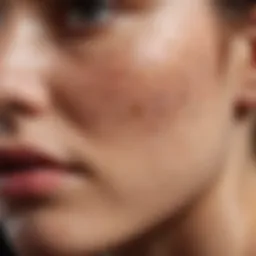 Close-up view of skin demonstrating hyperpigmentation patterns