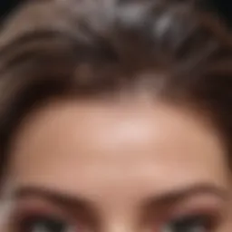 Close-up of a dry, flaky scalp