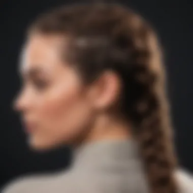 Close-up of natural hair in a sophisticated braided style