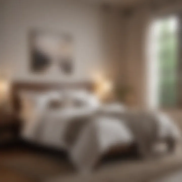 A serene bedroom environment, promoting healthy sleep habits and relaxation techniques.