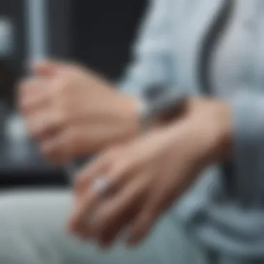 Fashionable outfit paired with a small silver watch