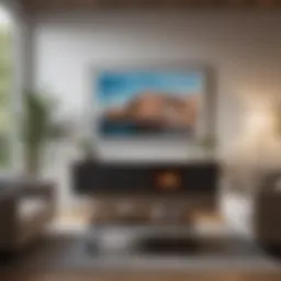 Elegant living room featuring the Frame TV as a centerpiece