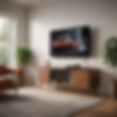 Integrating the Frame TV into Home Decor Side view of the Frame TV in a home environment
