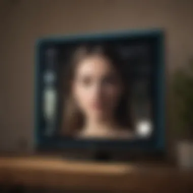 Smart Features of the Frame TV User interacting with the Frame TV's smart features