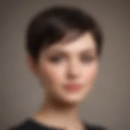 Elegant pixie cut showcasing classic style
