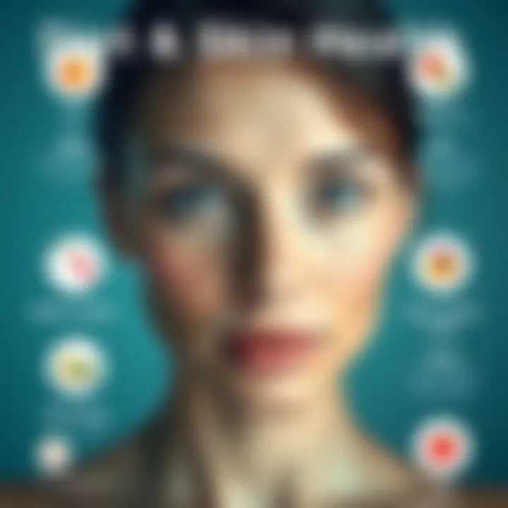 Diet and Skin Health Infographic on dietary impacts on skin health