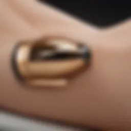 A close-up view of a sleek bullet massager showcasing its ergonomic design.