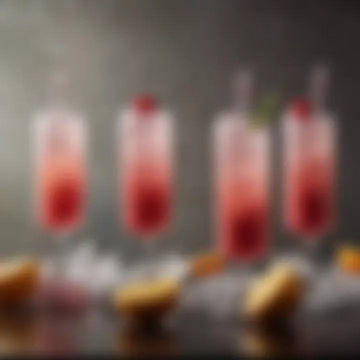 Elegant vodka popsicles served at a social gathering