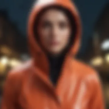 Stylish rain jacket in a vibrant color