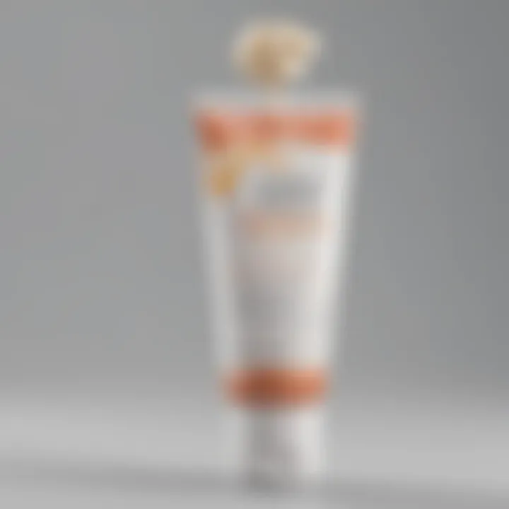 Close-up view of a waxing hair removal cream tube showcasing its ingredients