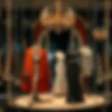 Showcasing Couture Elegance Luxurious couture fashion display